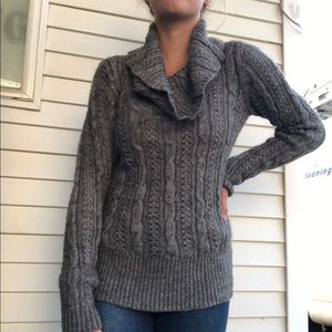 Gray cowl neck sweater